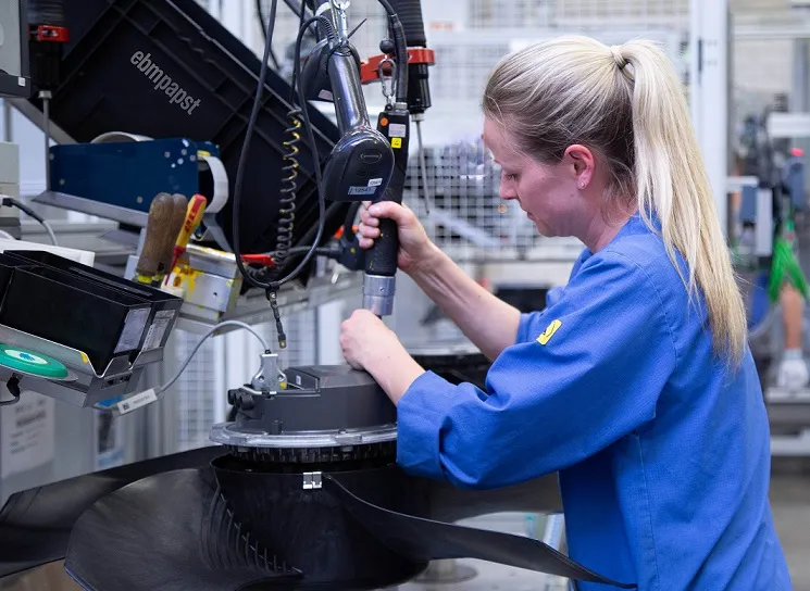 Ventilatorenproduktion bei ebm-papst