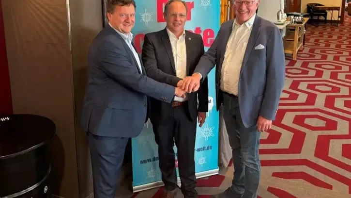 Bundesinnungsmeister mit Stellvertretern: Björn Sielaff (Mitte), Tilo Neumann (links), Gerhard Frisch (rechts).
