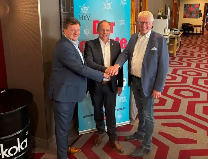 Bundesinnungsmeister mit Stellvertretern: Björn Sielaff (Mitte), Tilo Neumann (links), Gerhard Frisch (rechts).
