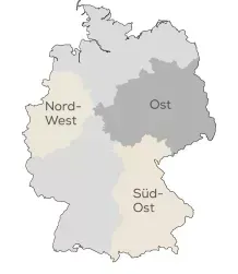 Neu besetzte Munters Vertriebsgebiete innerhalb Deutschlands