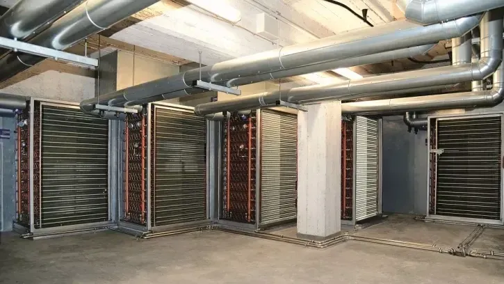 Die GSWT-Technologie freistehend in großen Lüftungskanälen