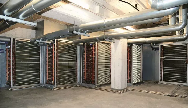 Die GSWT-Technologie freistehend in großen Lüftungskanälen