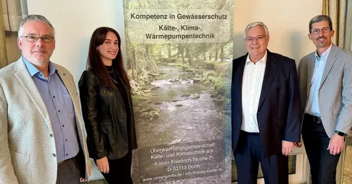 Das Team der ÜWG (v.l.): Olaf Baus (stellv. ÜWG-Vorsitzender), Melina Braun (Assistentin der ÜWG-Geschäftsführung), Karl-Heinz Thielmann (ÜWG-Geschäftsführer), Thomas Kleinehr (ÜWG-Vorsitzender)