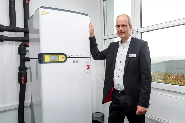 Waterkotte- Geschäftsführer Thomas Wazynski im Showroom des neuen Centers Stuttgart