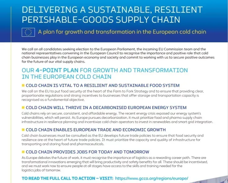 Die Netzwerkpartner veröffentlichten am 11. April 2024 in Brüssel ein gemeinsames Statement zur Bedeutung der Kühl- und Tiefkühlkette in Europa.