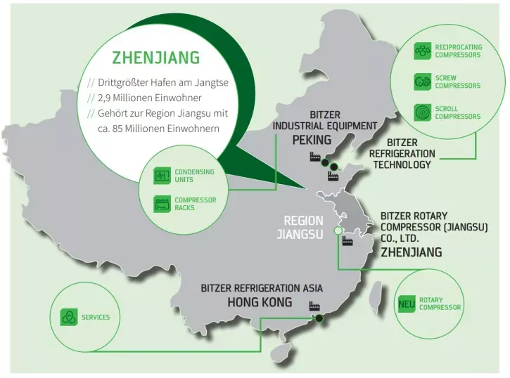 Ab 2022 wird Bitzer mit einem neuen Standort in China vertreten sein.