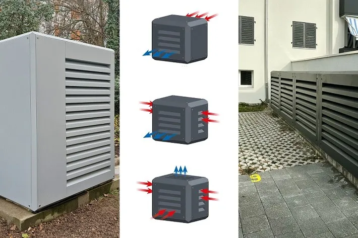 Collage mit Schallschutzhauben