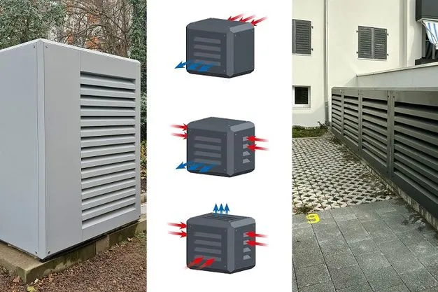 Collage mit Schallschutzhauben