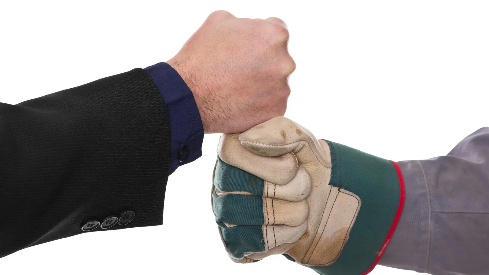 Geschäftsmann und Handwerker einig