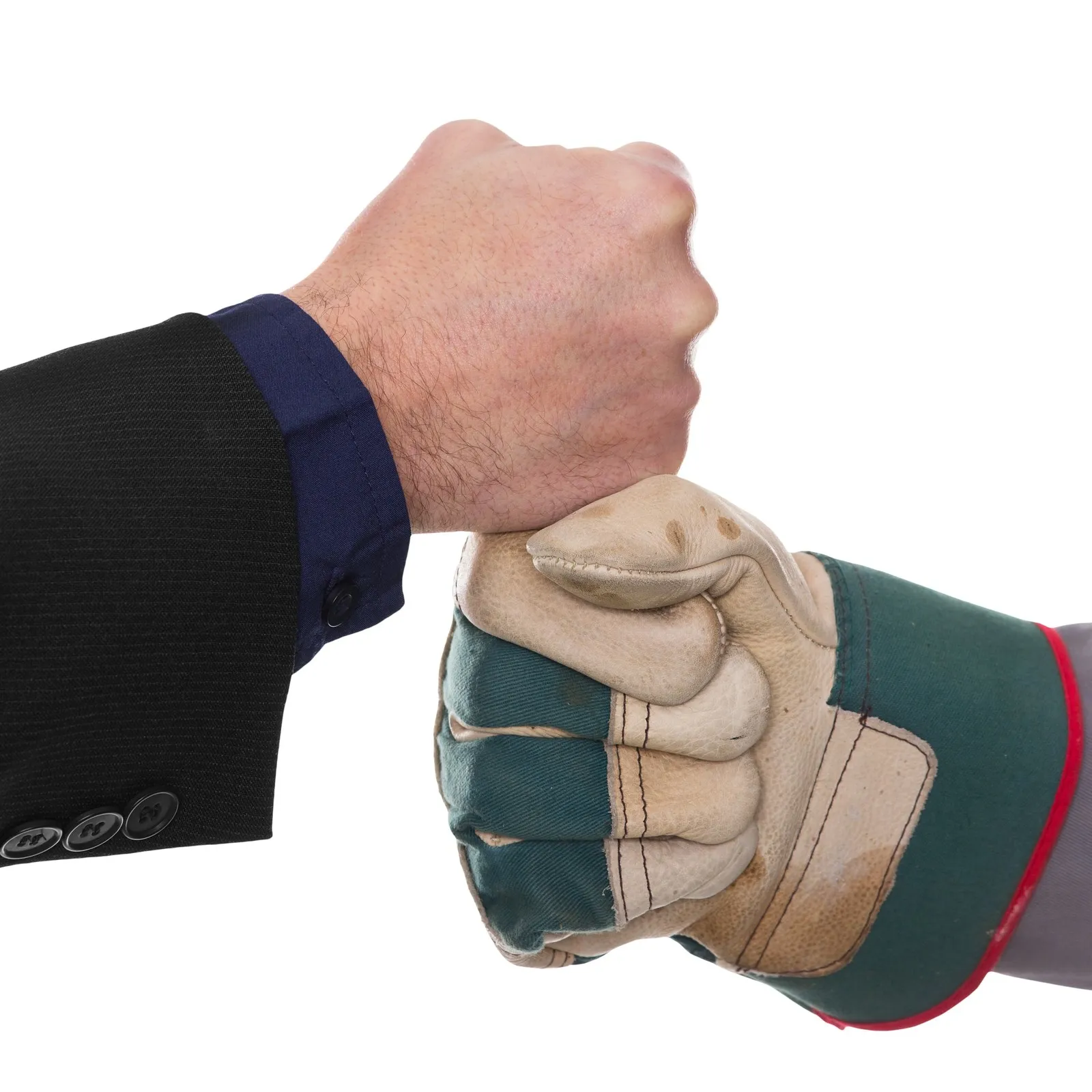 Geschäftsmann und Handwerker einig