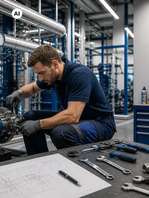 Werkstatttechnik und präzise Maschinenmontage