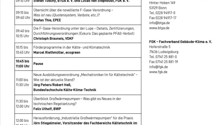 Das Programm der Online-Tagung am 10. Dezember 2024