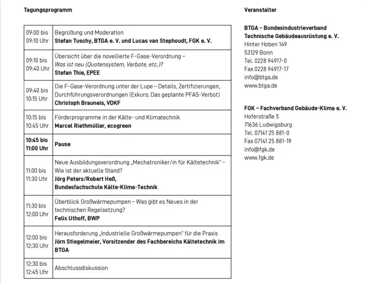 Das Programm der Online-Tagung am 10. Dezember 2024