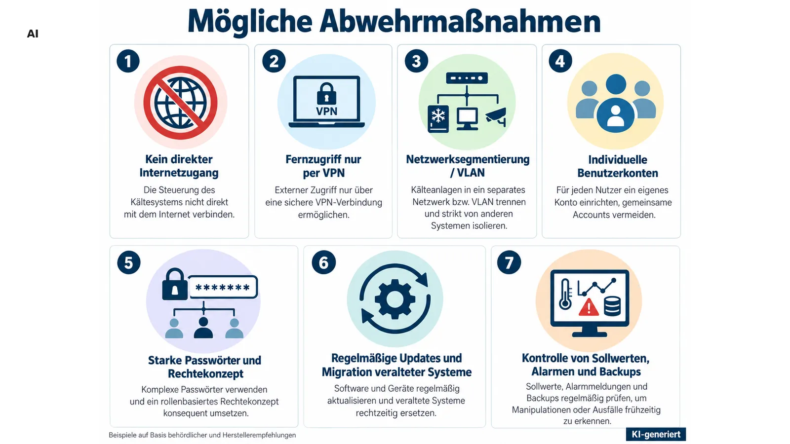 Abwehrmaßnahmen für Cyberangriffe, KI-generiertes Bild (AI)