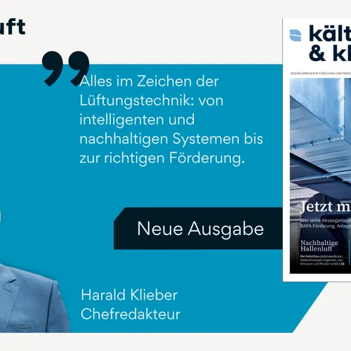 Ein Banner mit dem Cover eines Magazins.