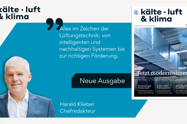 Ein Banner mit dem Cover eines Magazins.