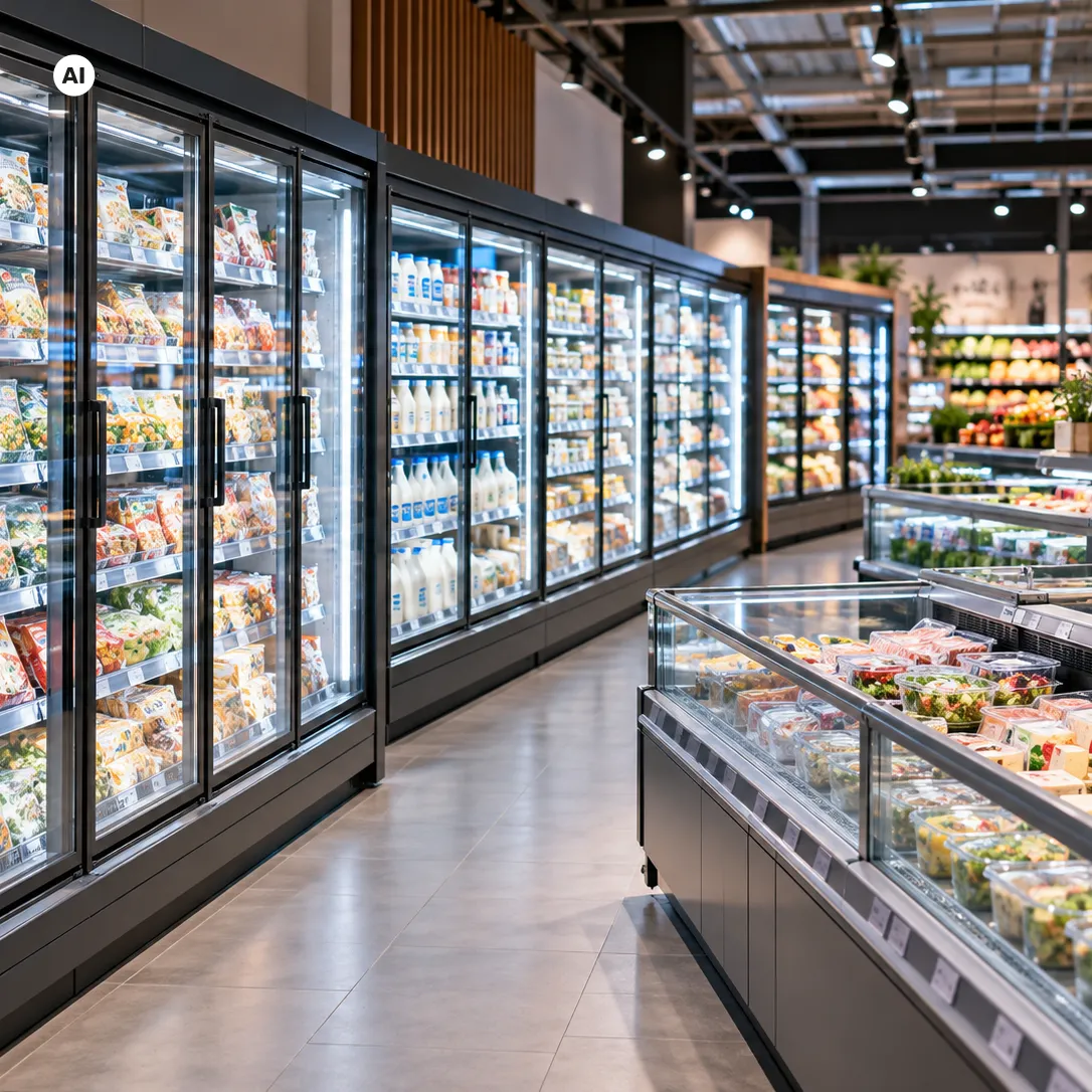Symbolbild Kälteanlagen im Supermarkt